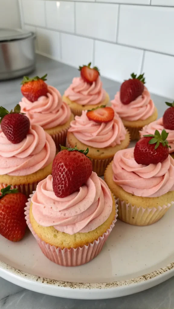 Fresh Strawberry Cupcakes