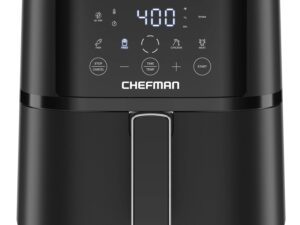Chefman Air Fryer – 4 QT Compact Airfryer for Quick & Easy Meals in Minutes, Features Hi-Fry Technology for Extra Crisp, Touchscreen Controls with 4 Presets, Nonstick &...