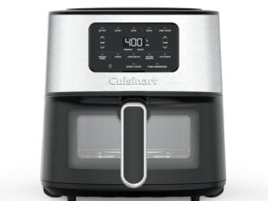 Cuisinart Air Fryer, 6-Quart Basket Large Fryer with 5 Cooking Functions to Roast, Bake, Broil, Air Fry and Keep Warm, 5 Airfryer Presets, Dishwasher-Safe Parts, AIR-200,...
