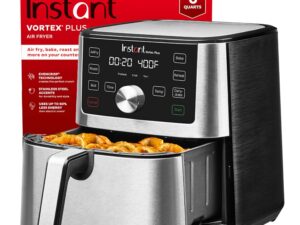 Instant Pot Vortex Plus 6QT XL Air Fryer, 6-in-1, Broils, Dehydrates, Crisps, Roasts, Reheats, Bakes for Quick Easy Meals, 100+ In-App Recipes, Dishwasher-Safe, from the Makers...